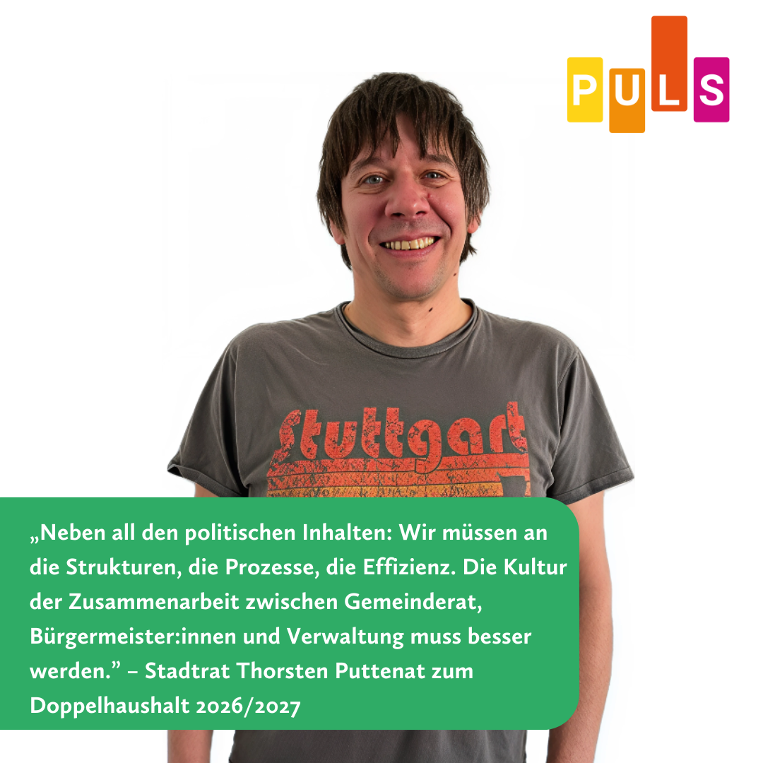 Die Fokusthemen von Stadtrat Thorsten Puttenat (Die Stadtisten) im Doppelhaushalt 2026/2027